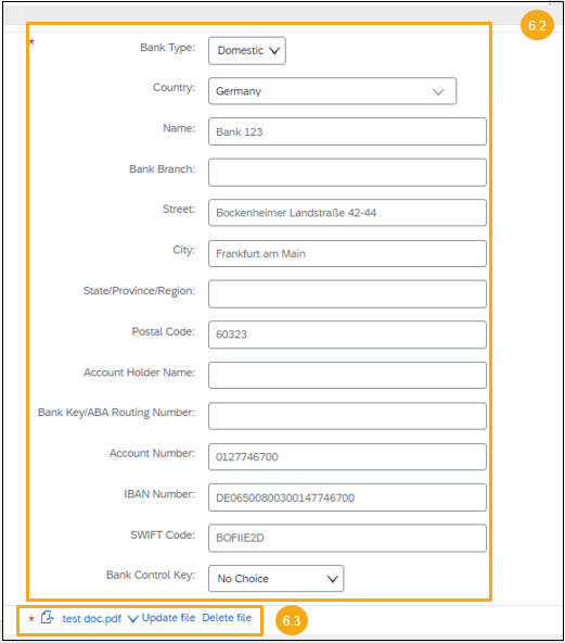 subpage Back information