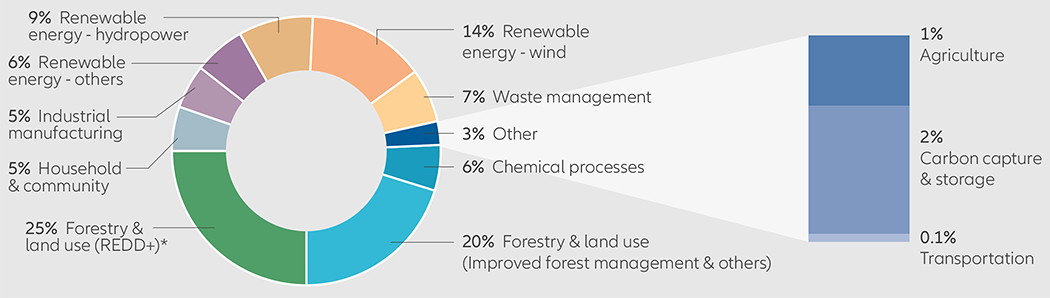 Exhibit 3: Voluntary carbon credits by type of projects